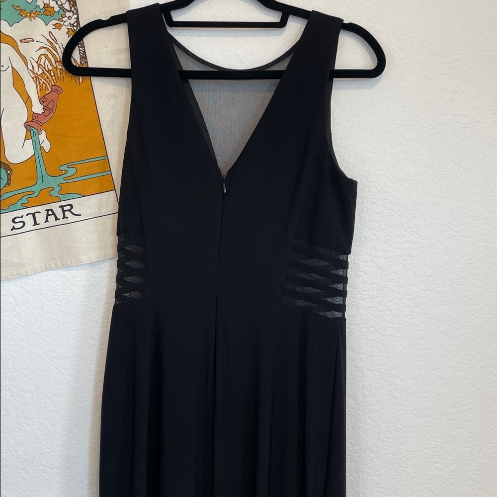 Morgan & Co. Illusion Panel A-Line Gown | Long Formal Evening Dress | Size 13 - Picture 3 of 12